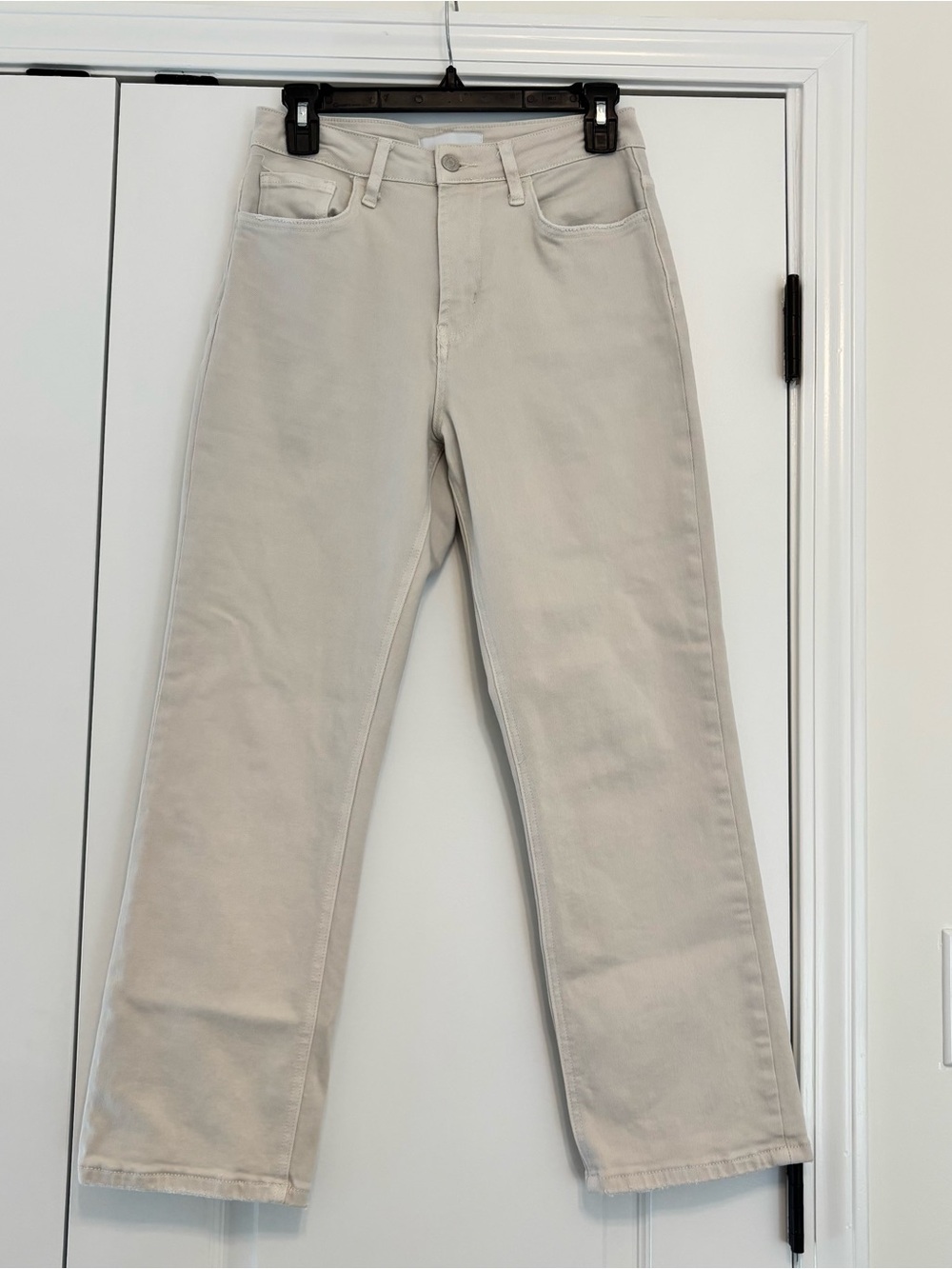 Vervet Women's Straight-Leg Jeans in Light Cream